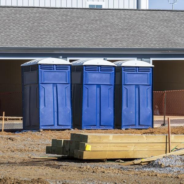 Heavy-duty construction site porta potty in Milwaukee, Wisconsin