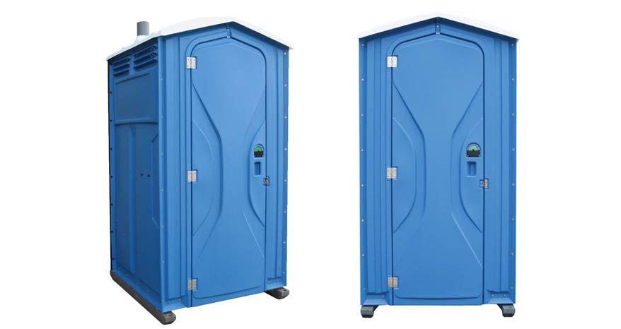 Long-term porta potty units on site in Milwaukee, Wisconsin